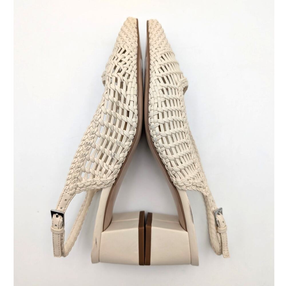 Nordstrom Dextra Slingback Heel Pump Women's Beige Pearled Size US6 EU36 - Picture 10 of 11